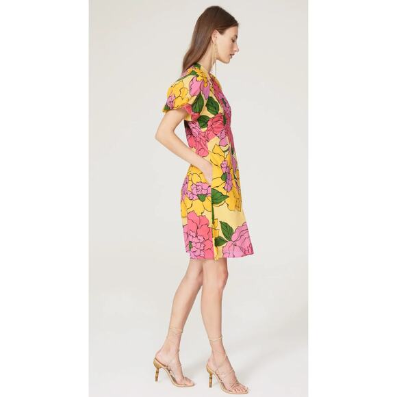 Banjanan Gracia Pink Floral Cotton Dress S - Picture 2 of 10